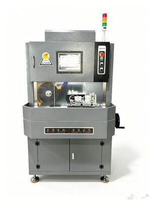 AF020model is a dual-position rotary automatic precision cutting machine for half-cutting of silicon steel/nanocrystalline/amorphous/iron-silicon-aluminum/iron powder cores/magnetic cores in two stage